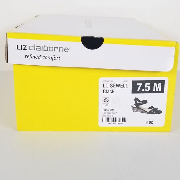 Liz Claiborne Sewell women's low heel black wedge - Picture 6 of 8